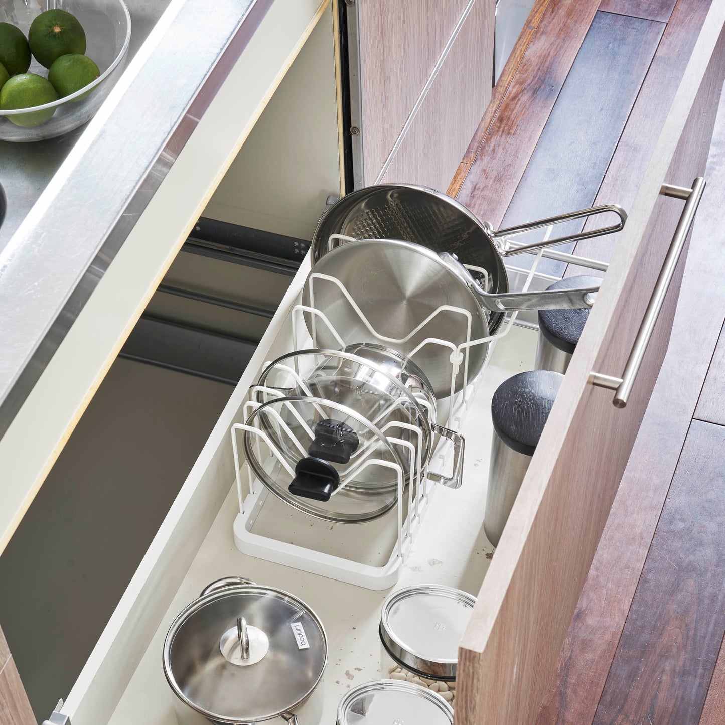 Adjustable Pot, Pan & Lid Organizer