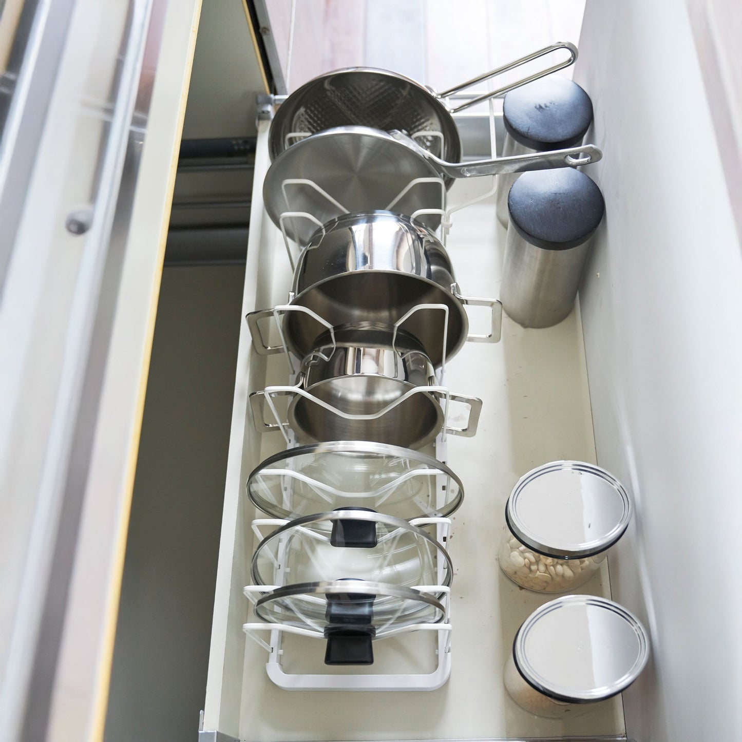 Adjustable Pot, Pan & Lid Organizer