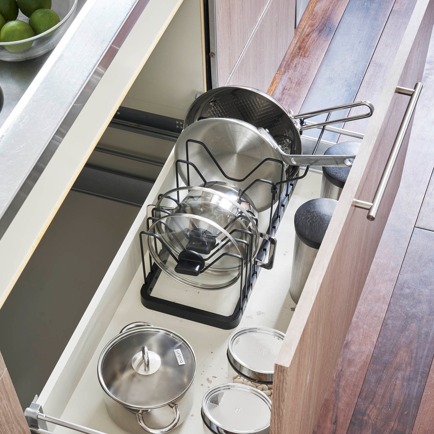 Adjustable Pot, Pan & Lid Organizer