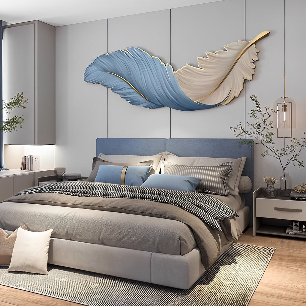 Feather Wall Light Fixtures with Remote Control