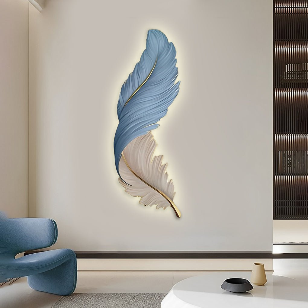 Feather Wall Light Fixtures with Remote Control